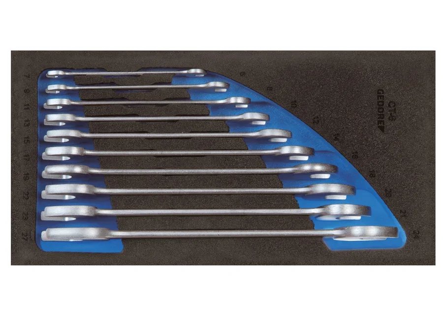 GEDORE 1500 CT1-6 Double Open End Wrench Set in 1/3 Check Tool Module