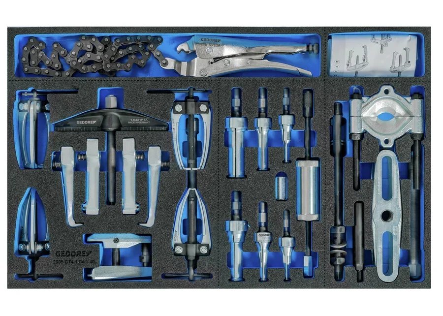 GEDORE 2005 CT4-1.04-1.40 External-internal separator puller set for workshop trolleys & benches