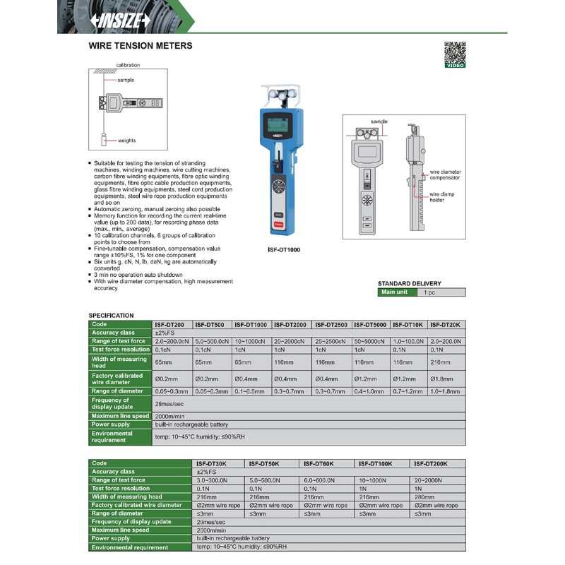 INSIZE ISF-DT50K Wire Tension Meter, 5-500N - photo 3