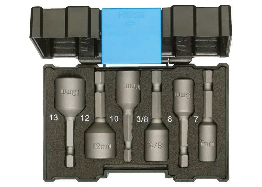 GEDORE 666-006 Bit box socket wrench machine mount 6 pieces