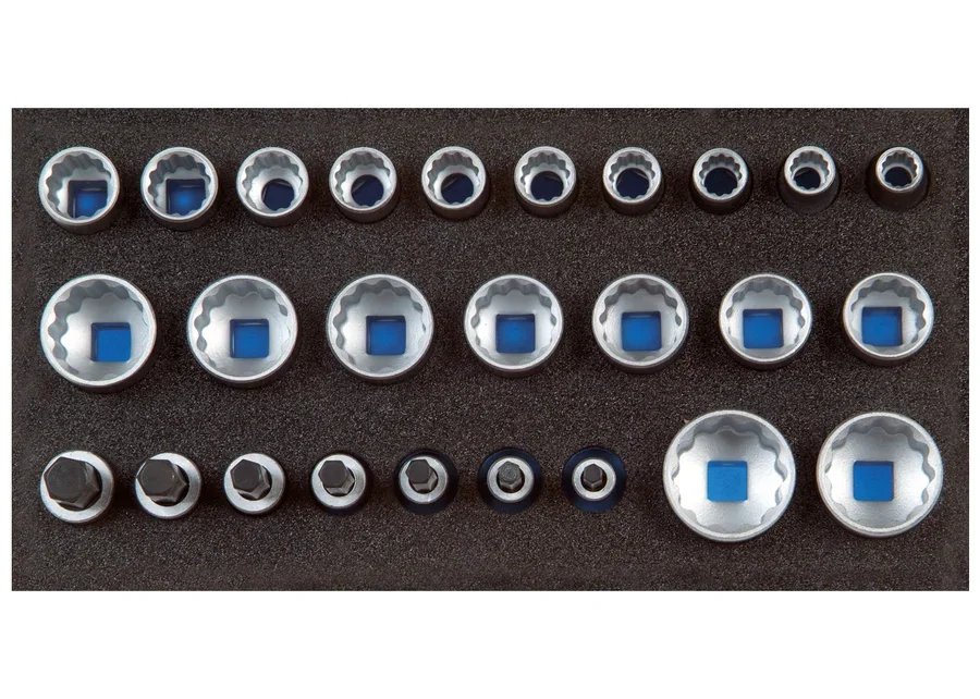 GEDORE 1500 CT1-D 19 Set of socket wrench inserts 1/2", UD profile in 1/3 check tool module