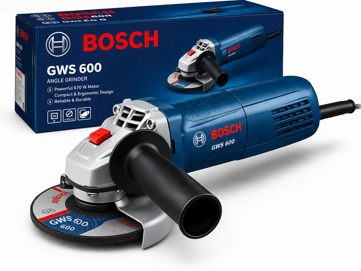 Bosch GWS 600 Angle Grinder 100mm 670W – Professional Electric Grinding Machine for Metal, Fabrication & Industrial Use