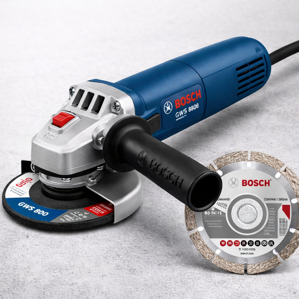Bosch GWS 800 Angle Grinder 100mm 800W with Diamond Cutting Wheel | Tile & Marble Cutting Grinder Machine Price in India