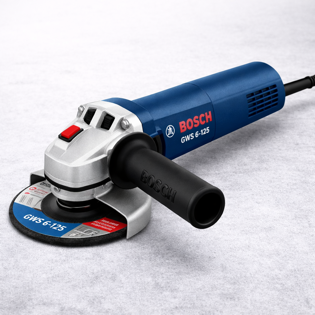 Bosch GWS 6-125 Angle Grinder 125mm 670W – Professional 5 Inch Heavy Duty Grinding Machine for Metal Cutting | Best Price in India
