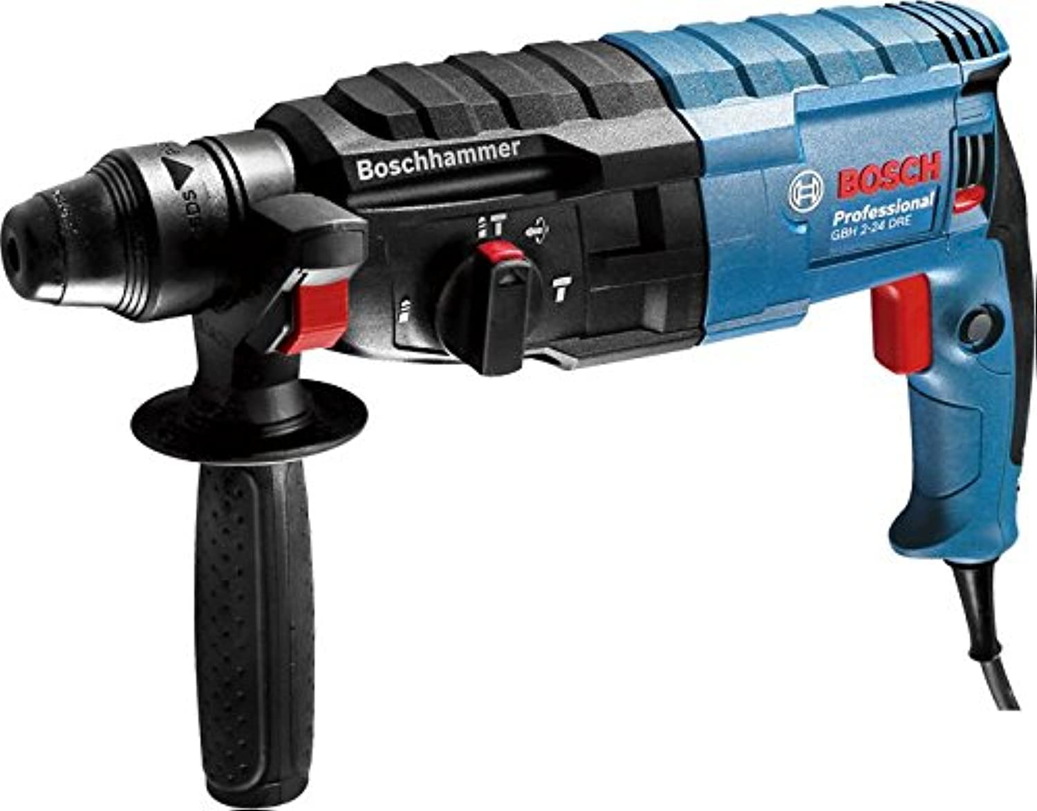 BOSCH GBH 2-24 DRE Professional Rotary Hammer - SDS Plus | 790 W | SDS Plus Tool Holder | Rated Speed 0-1300 rpm | Impact Rate 0-4200 BPM | Impact energy 2.7 J, 1 Yr Warranty