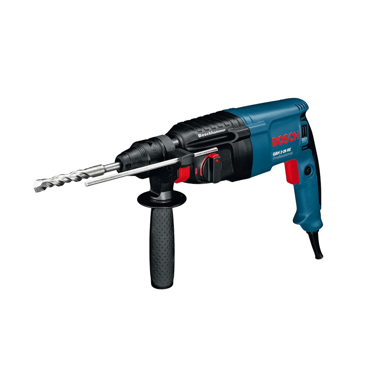 BOSCH GBH 2-26 RE Professional Rotary Hammer - SDS Plus | 800 W | SDS Plus Tool Holder | Rated Speed 0-900 rpm | Impact Rate 0-4000 BPM | Impact energy 0-2.7 J| Rotation Control Clutch | 1 Yr Warranty