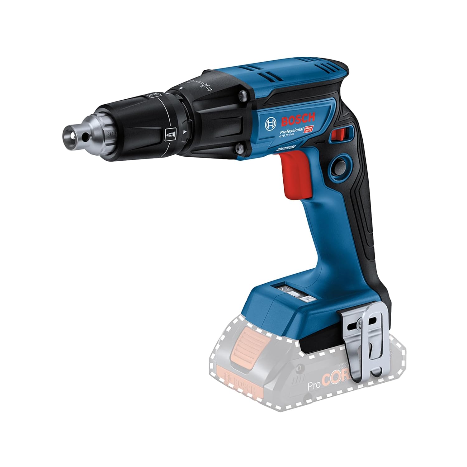 Bosch GTB 185-Li Professional Cordless Drywall Screwdriver, 18V, 4,500 rpm, 32 Nm, PowerSAVE mode, 0.95 kg + 1 x Screwdriver Bit PH2 (Solo Tool - 18V Batteries & Charger sold seperately)