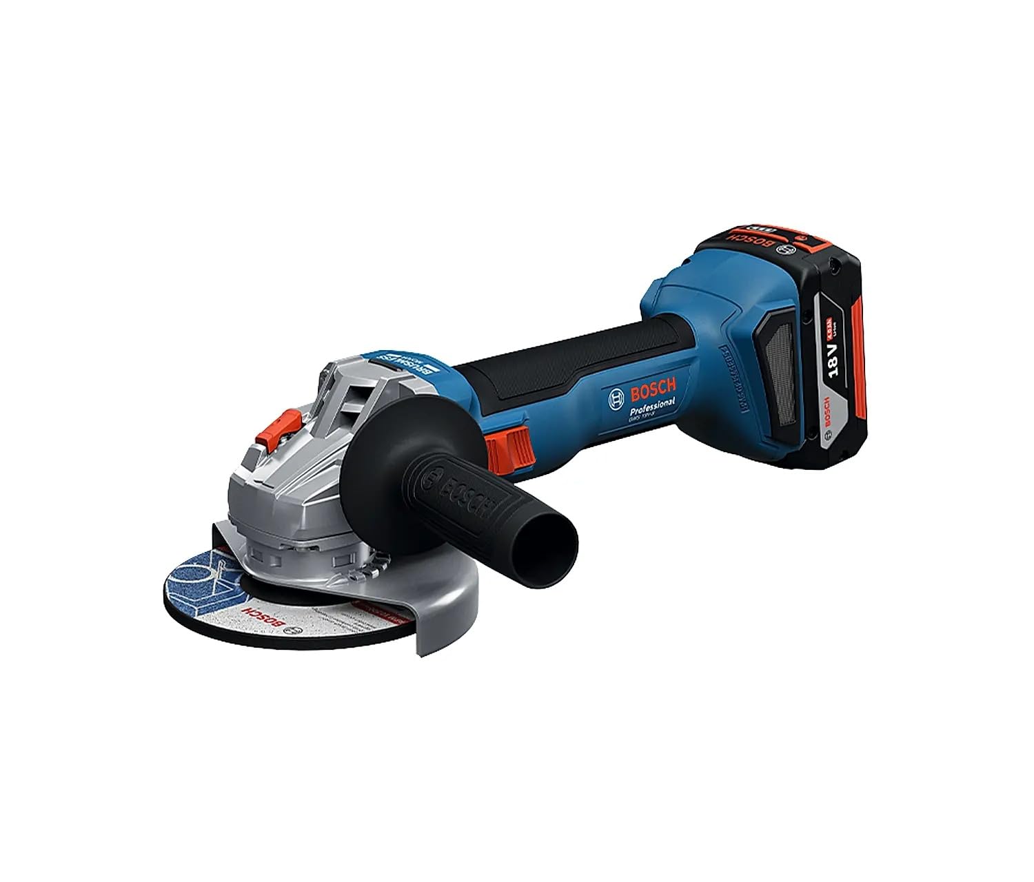 BOSCH GWS 18V-8 Professional Cordless Angle Grinder Kit | 800W Equivalent Power | 100mm Disc Size | Compact Design | Optimized Runtime | Advanced Safety Features | Dust-Free Cutting Solution