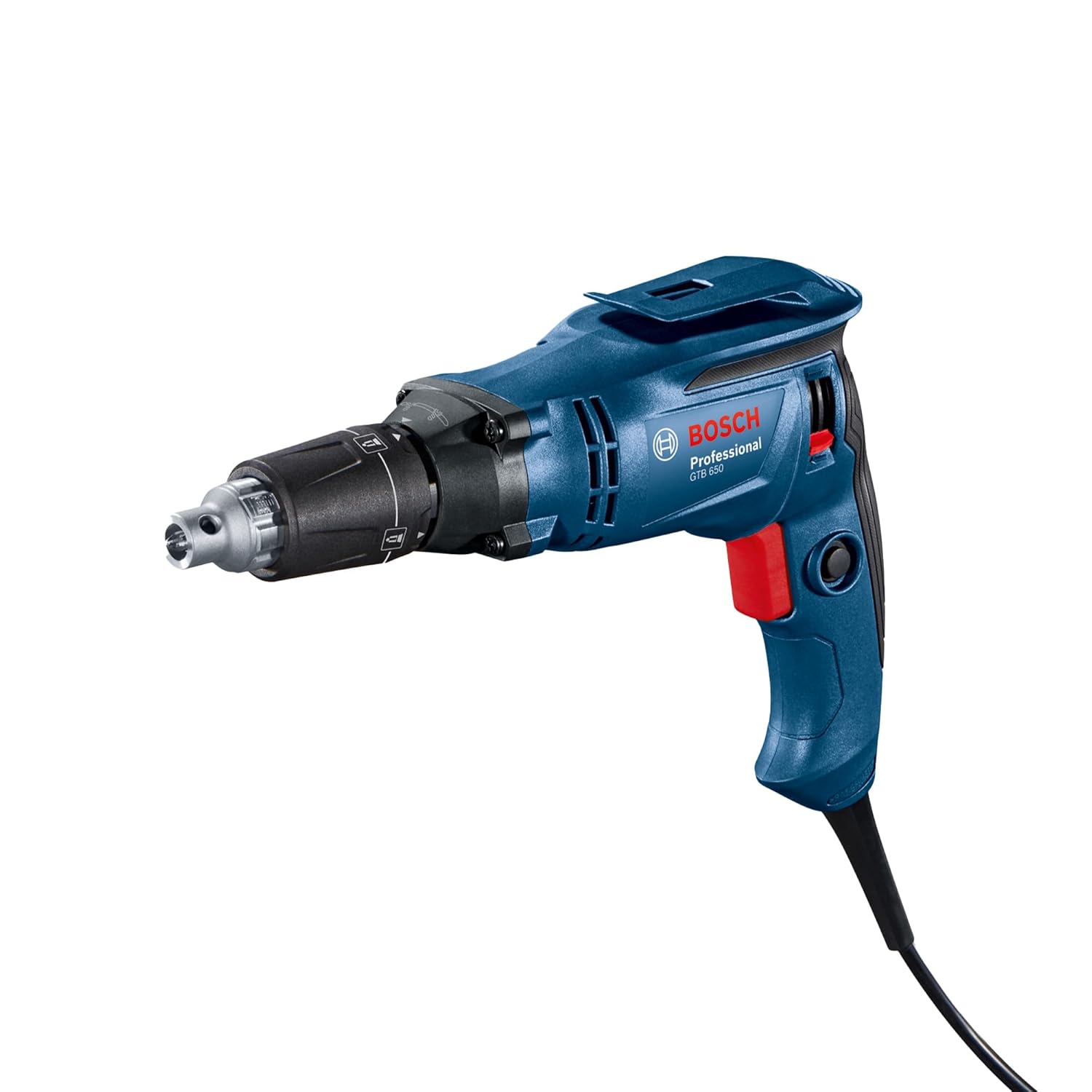 Bosch GTB 650 Professional Drywall Screwdriver, 650 W, 5000 Rpm, 12Nm, 1.4 Kg, Reversible Depth Gauge + Carrying Case