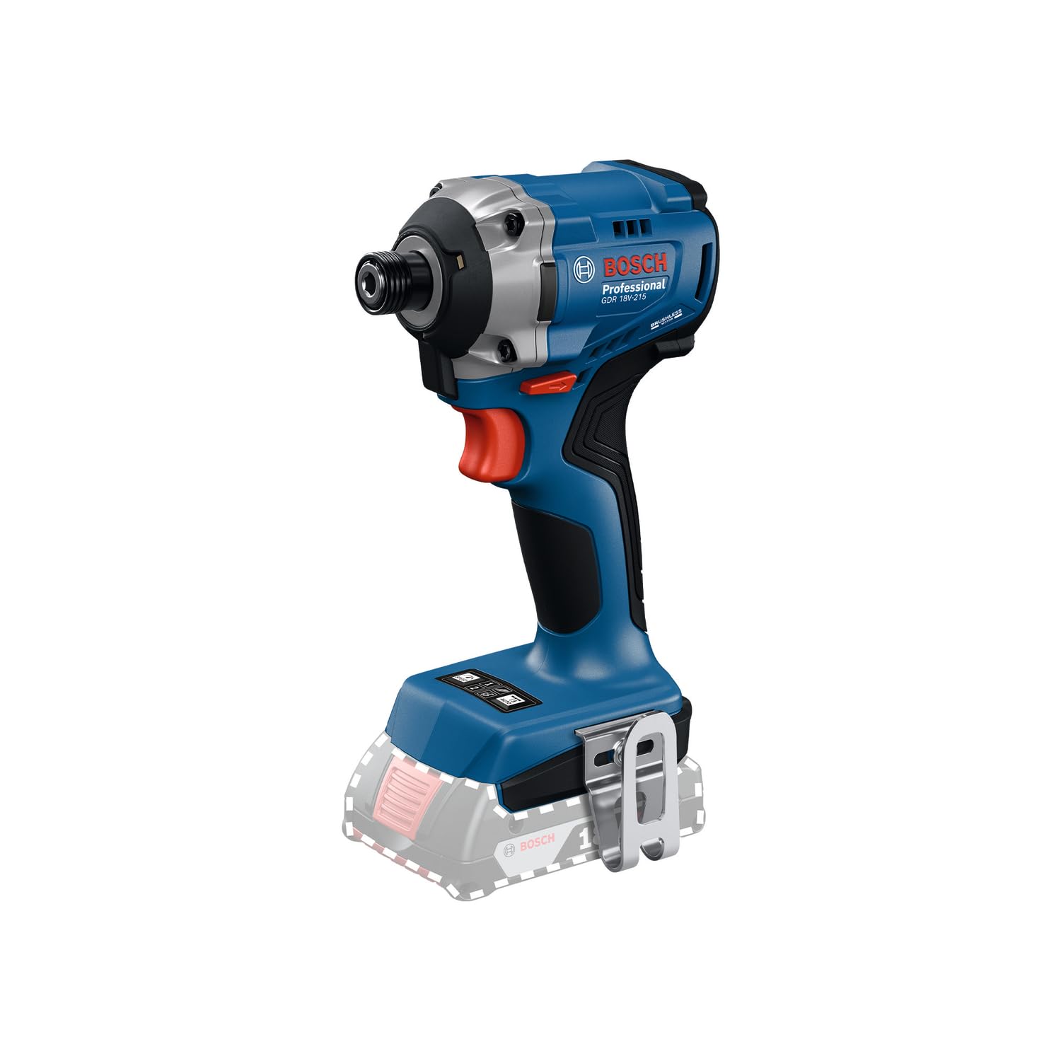 BOSCH GDR 18V-215 Professional Cordless Impact Driver Kit (NEW) | 18V | 1 x 4.0Ah Battery | 215 Nm Torque | LED Light | L-Boxx Included | Ideal for Tight Spaces | KickBack Control| 1Yr BOSCH Warranty