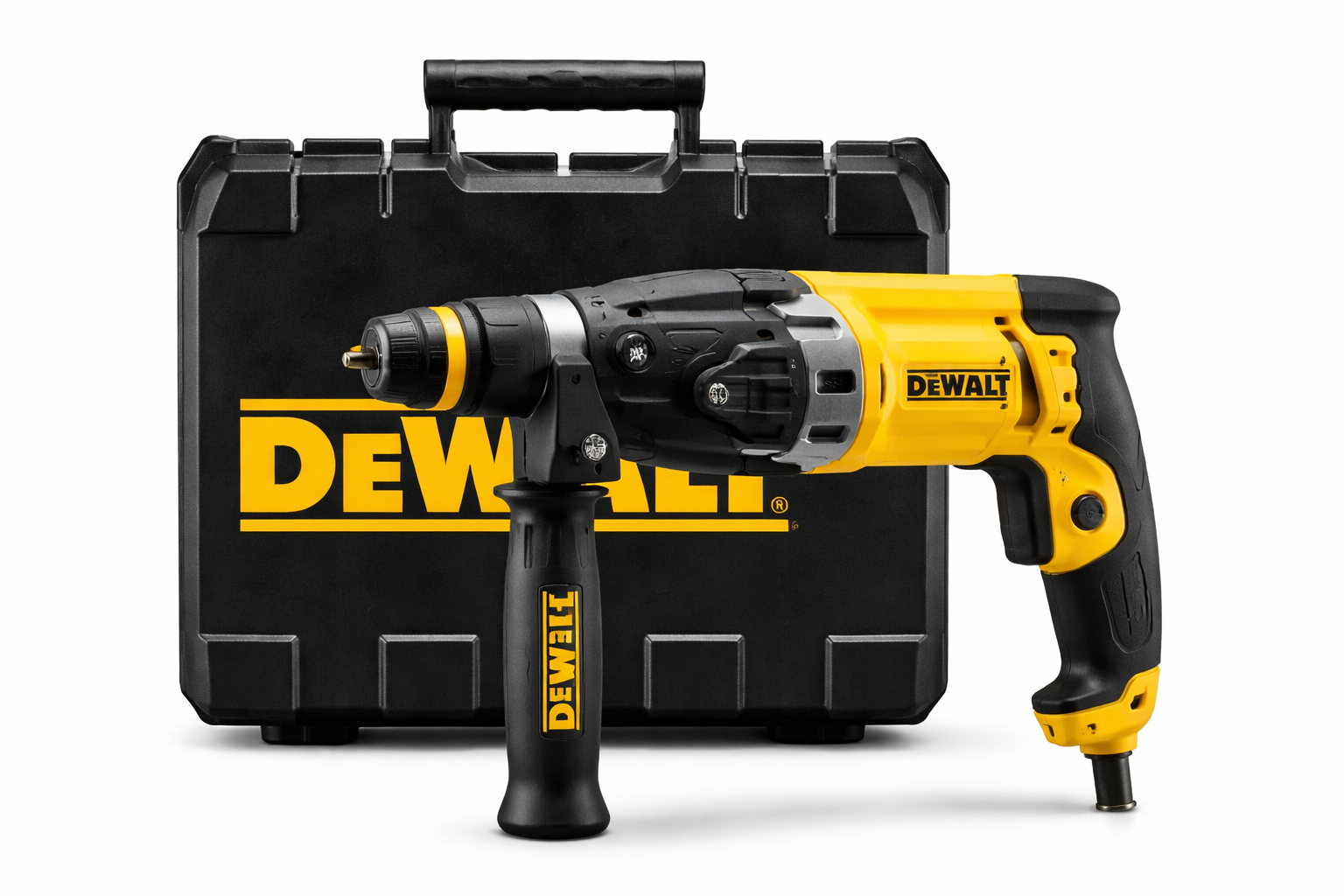 DeWalt D25143K SDS Plus Rotary Hammer Drill 900W | 3 Mode Hammer Drill Machine with Carry Case | Heavy Duty Concrete Drilling Tool