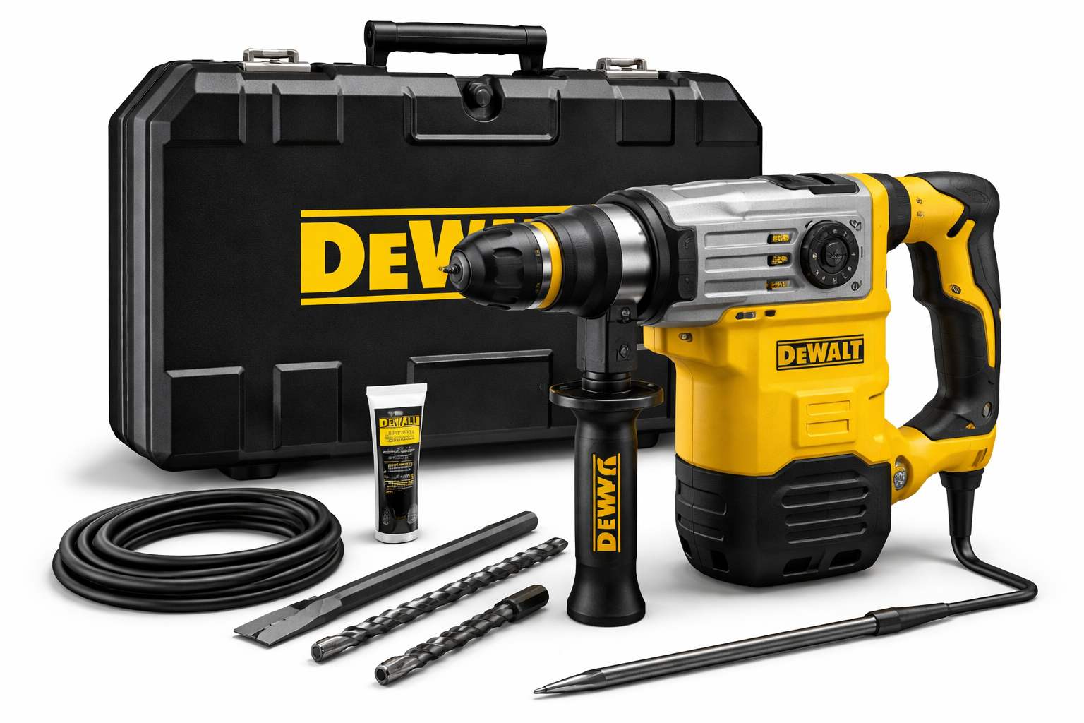 DeWalt D25481K SDS Max Rotary Hammer Drill 40mm | Heavy Duty Demolition & Concrete Drilling Machine with Carry Case