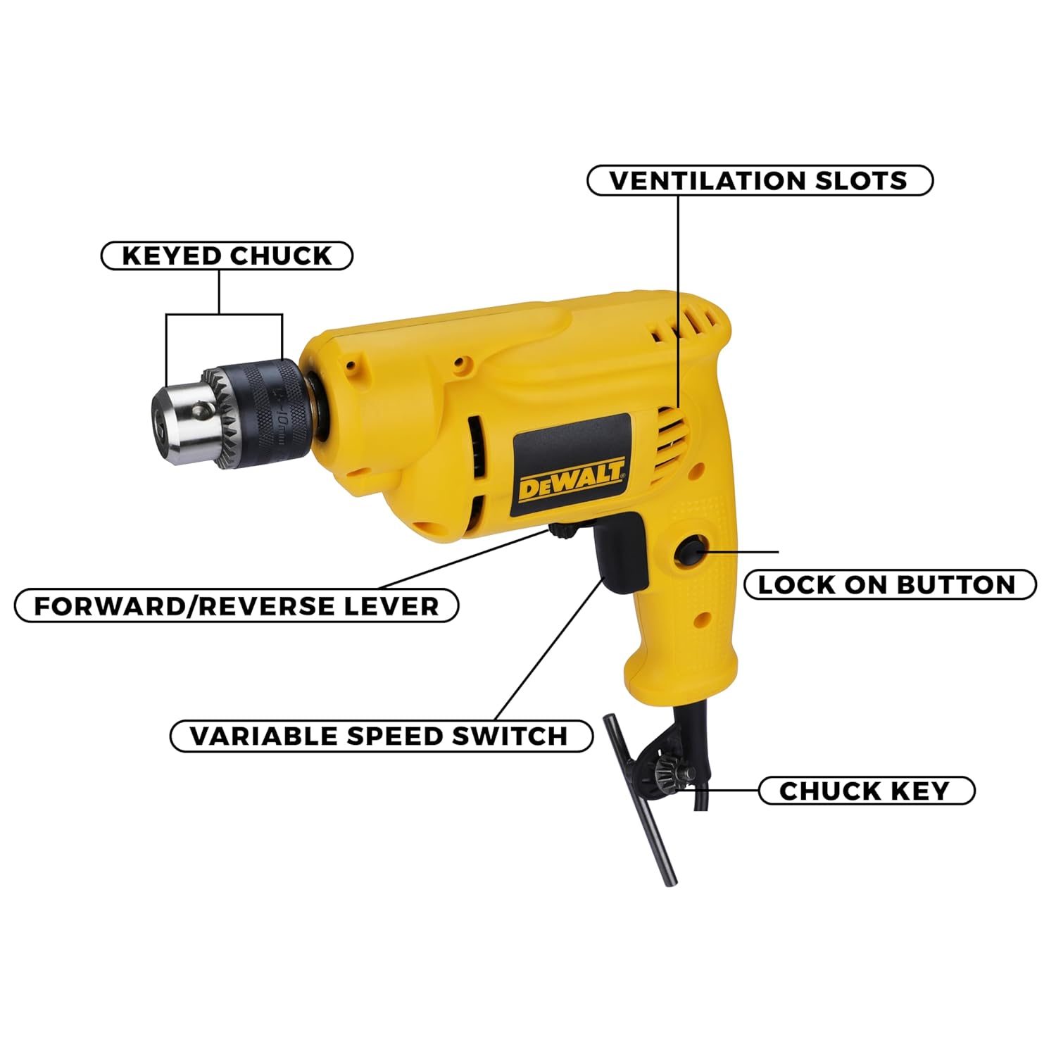 DEWALT DWD014 550W 10mm Rotary Drill Machine
