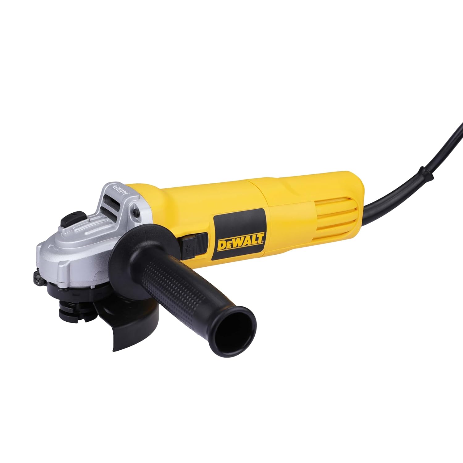 DEWALT DW802-IN, 850W, 4'' (100mm) Heavy Duty Angle Grinder Engineered for Heavy Duty Applications with Spindle Lock and Slide Switch, 2 Year Warranty (Side Handle Included)