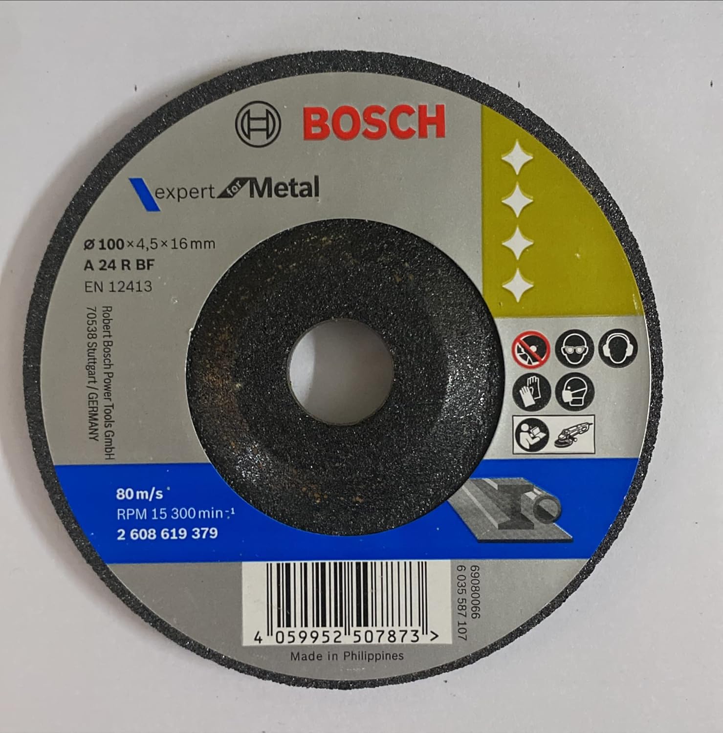 Bosch Professional Grinding- Expert for Metal- 4" / 100mm, Pack of 25