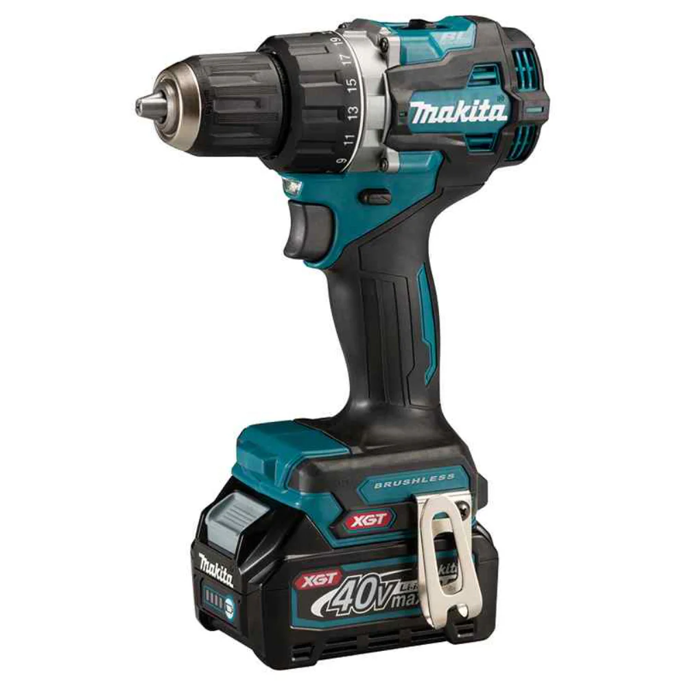 Makita DF002GD201 40V Max XGT Brushless Cordless Drill Driver Kit (2 Battery + Charger, 13mm, 65Nm)