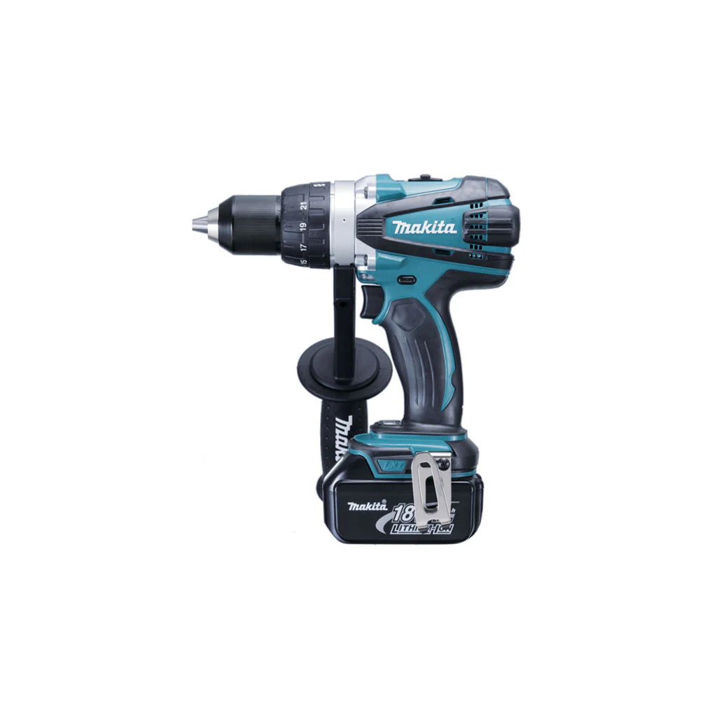 Makita DDF458RFE 18V Cordless Driver Drill Kit with 2 Batteries, Charger & Carry Case (91Nm Torque)
