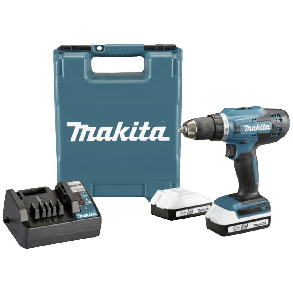 Makita DF488D002 Cordless 18V Driver Drill – G-Series | 13 mm Chuck | Kit with 2 x 1.5Ah Batteries, Charger & Carry Case