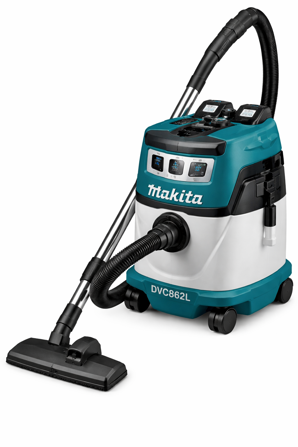 Makita DVC862L Cordless Wet & Dry Vacuum Cleaner – Dual Power (Corded & Cordless) HEPA Dust Extractor for Industrial & Workshop Use