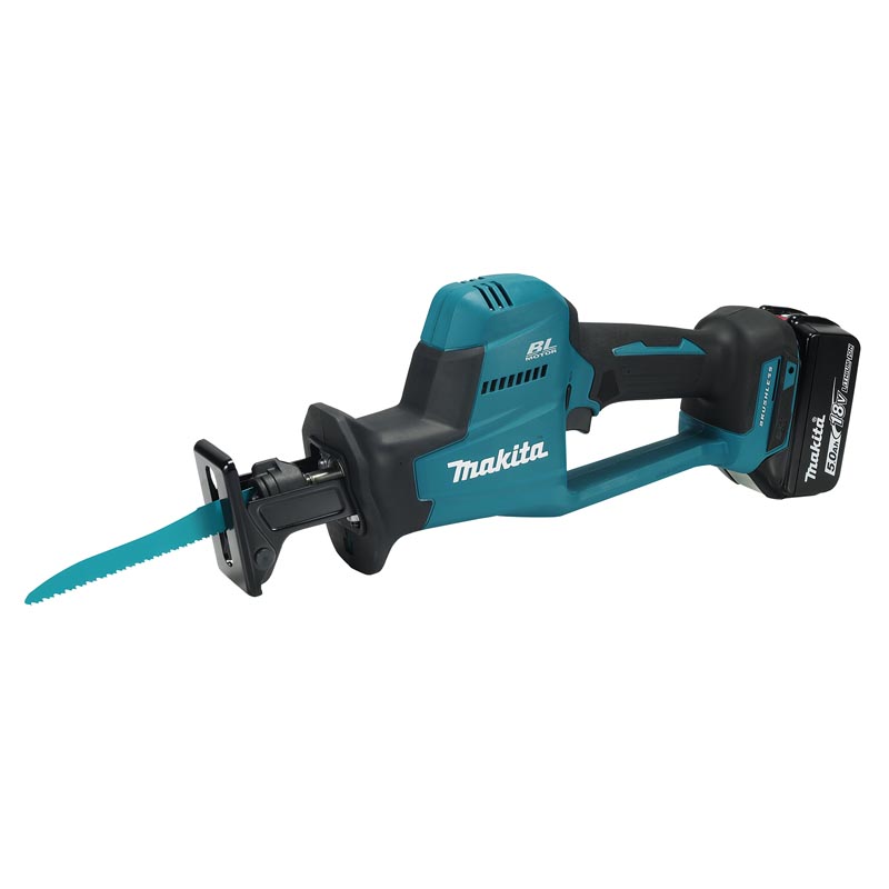 Makita DJR189RTJ Cordless Reciprocating Saw Kit, 18V LXT Brushless, 2 Batteries & Charger Included, Heavy Duty Cutting Tool