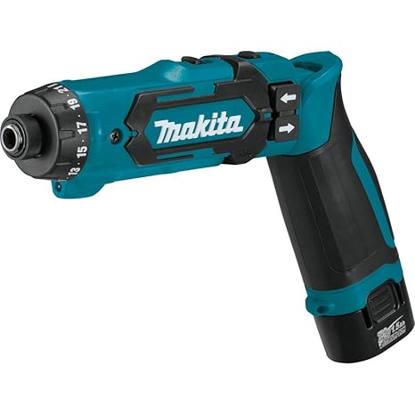 Makita DF012DSE 7.2V Cordless Screwdriver Drill Kit with 2 Batteries, Charger & Carry Case