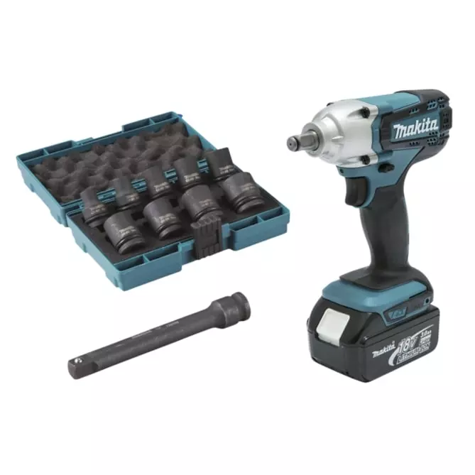 Makita DTW190JX1 Cordless Impact Wrench 12.7 mm (With Battery & Charger)