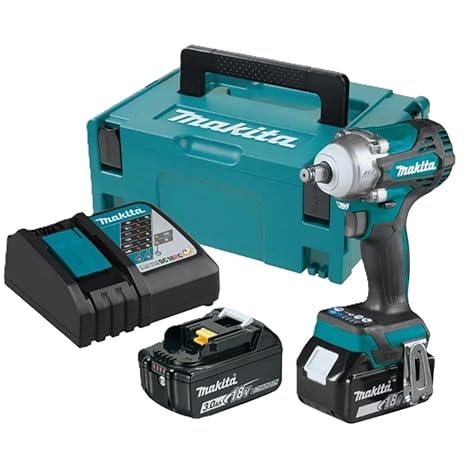 Makita Dtw300Rfj Impact Wrench 18V Lxt Bl Cordless 1/2? 330 N.M,Black & Blue
