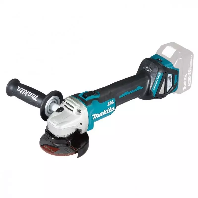 Makita DGA411Z Cordless Angle Grinder 100 mm Wheel Size 3000 - 8500 RPM No Load Speed (Without Battery & Charger)