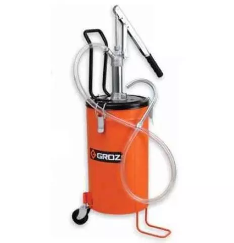 Groz V12W 12 L Bucket Oil Pump with Wheels