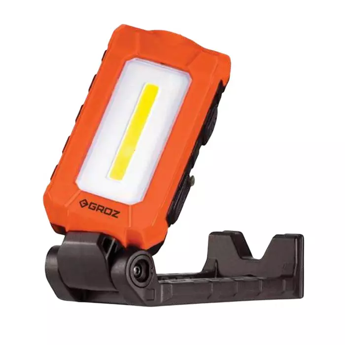 Groz LED/398 Glare Free - Pocket Sized Worklight ABS 600 lm 3.7 V/2600 mAh Power Source IP65 Orange & Black