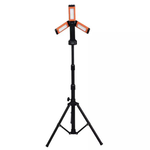 Groz LED/685T Cordless Site Lamp with Tripod Stand 3 Head Design2000 Lumen 3.7 V, 4000 mAh 360° Multi-Directional