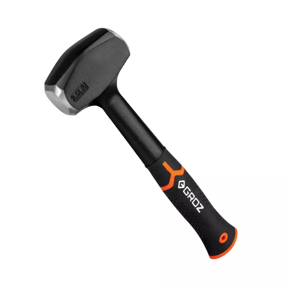 Groz DHLV/2.5/12 Drilling Hammer Anti-Shock Steel Handle 50–58 HRC Hardness 1.1 Kg Head Weight Black