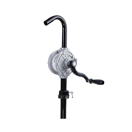 GROZ V10 Rotary Barrel Pump with Dual Direction Operation | Ideal for General Purpose Lubrication on Automotive, Workshop & Construction Sites |Cast Iron Construction| Flow Rate: 4 Liters/20 Turns