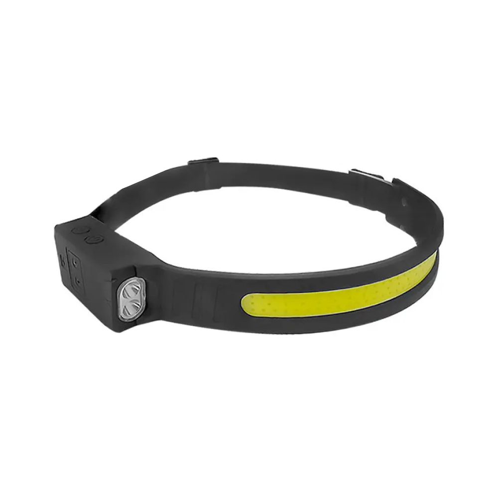 Groz LED/250 Smart Head Lamp Rechargeable | 5W Flood & 3W Spotlight | 350 Lumens, 230° Coverage | Type-C Charging | Trekking Headlamp, Cycling, Camping, Hiking, & Industrial Use