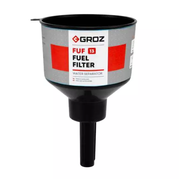 Groz FUF-13 Portable Fuel Filter Polypropylene Upto 13 LPM Flow Rate Silver & Black