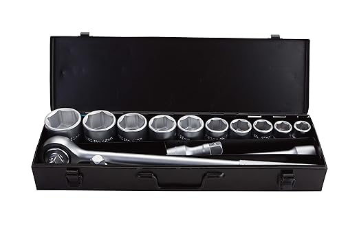 Groz KIT/SKT/H/3-4/14/MT Hand Socket 3/4 Inch Drive Hex 14 Pieces Socket Set