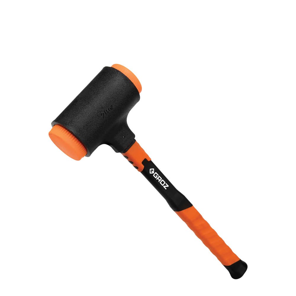 Groz DBFG/45/13/UU Dead Blow Hammer Fiberglass Handle 1.275 Kg Head Weight 2 x Polyurethane Face