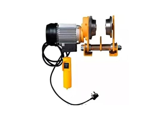 HT-1TON Electric Trolley Hoist for Lifting, Minimum Load Capacity of 1000 KG (1Ton) Maximum Weight Supported Power 60 W with Wired Control Machine