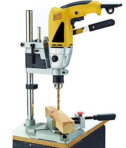 Premium Hand Drill Machine Stand Converter to Bench Press 400mm Height Bench Press Jig for Electric Hand Drill Adjustable Collet Upto 43mm - Drilling Depth Upto 60mm DXX-34 (Drill NOT Included)