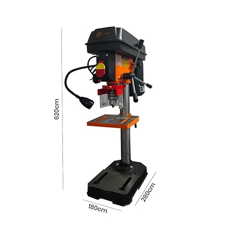 VOLTZ VZ-DP13 1.6-Amp 8-Inch 5-Speed Cast Iron Bench Drill Machine Benchtop Drill Press For Wood Working With Led Light (350W), 0.51 Inches, Multicolor - photo 2