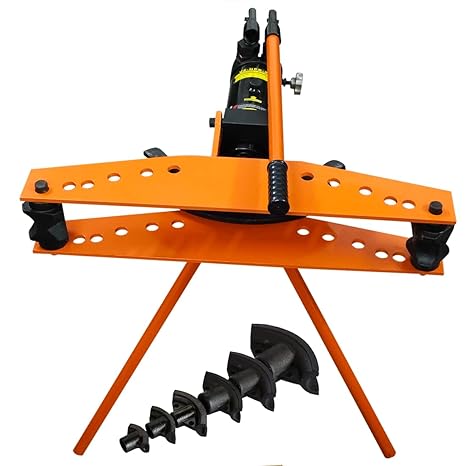 VOLTZ HPB-2A Pipe Bender with Tripod 16 Ton Manual Hydraulic Pipe Bender Tool upto 60mm Manual Mechanical Pipe Bending Machine (External diameter22-60mm)