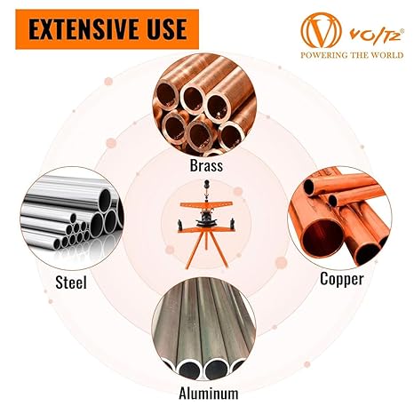 VOLTZ HPB-2A Pipe Bender with Tripod 16 Ton Manual Hydraulic Pipe Bender Tool upto 60mm Manual Mechanical Pipe Bending Machine (External diameter22-60mm) - photo 5