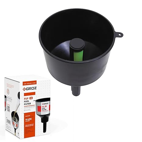 Groz FUF-13 Portable Fuel Filter Polypropylene Upto 13 LPM Flow Rate Silver & Black - photo 2