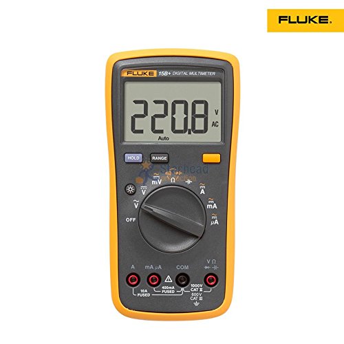 Fluke 15B+ Digital Multimeter 4000 Counts High Voltage Capability LCD Display