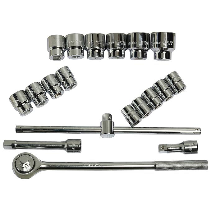 Stanley 89-101 3/4 Inch Drive Metric 12-Point Socket Set 19 Pieces - photo 2