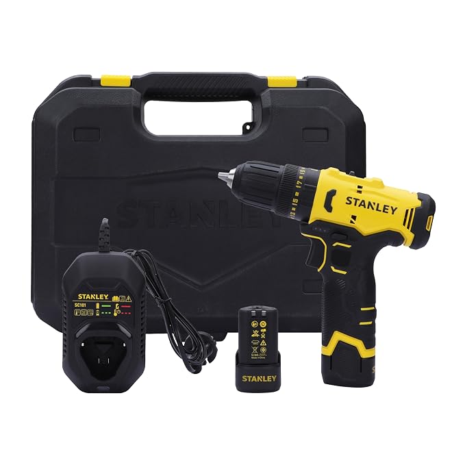STANLEY SCD10D2K-IN(12 V) Brushed Cordless Drill Driver, 2x2Ah Batteries & 1.5A Charger - photo 2