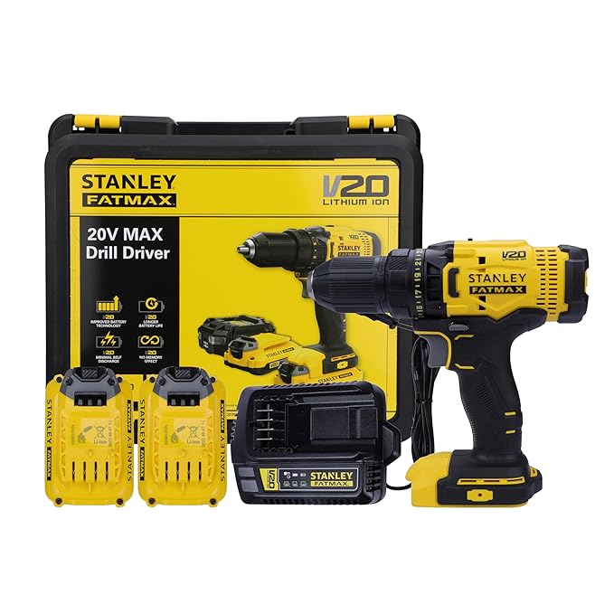 Stanley FatMax V20 SCD700D2K 20V 13 mm Brushed Cordless Drill Driver Kit - photo 2