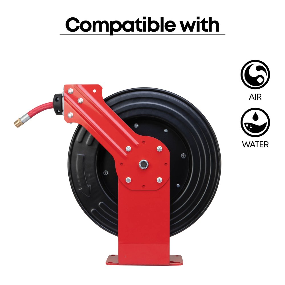 Groz HR/AW/10M/3-8/B 10 mtr Low Pressure Air/Water Hose Reel