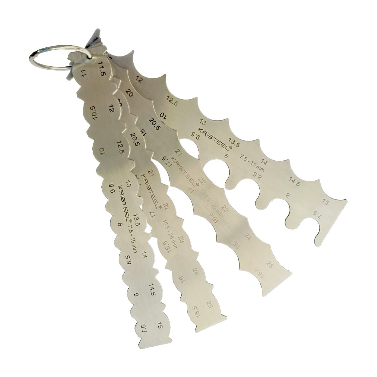 Kristeel 5062 7.5 - 25 mm (B & C) Leaf Type Radius Gauge, 200mm