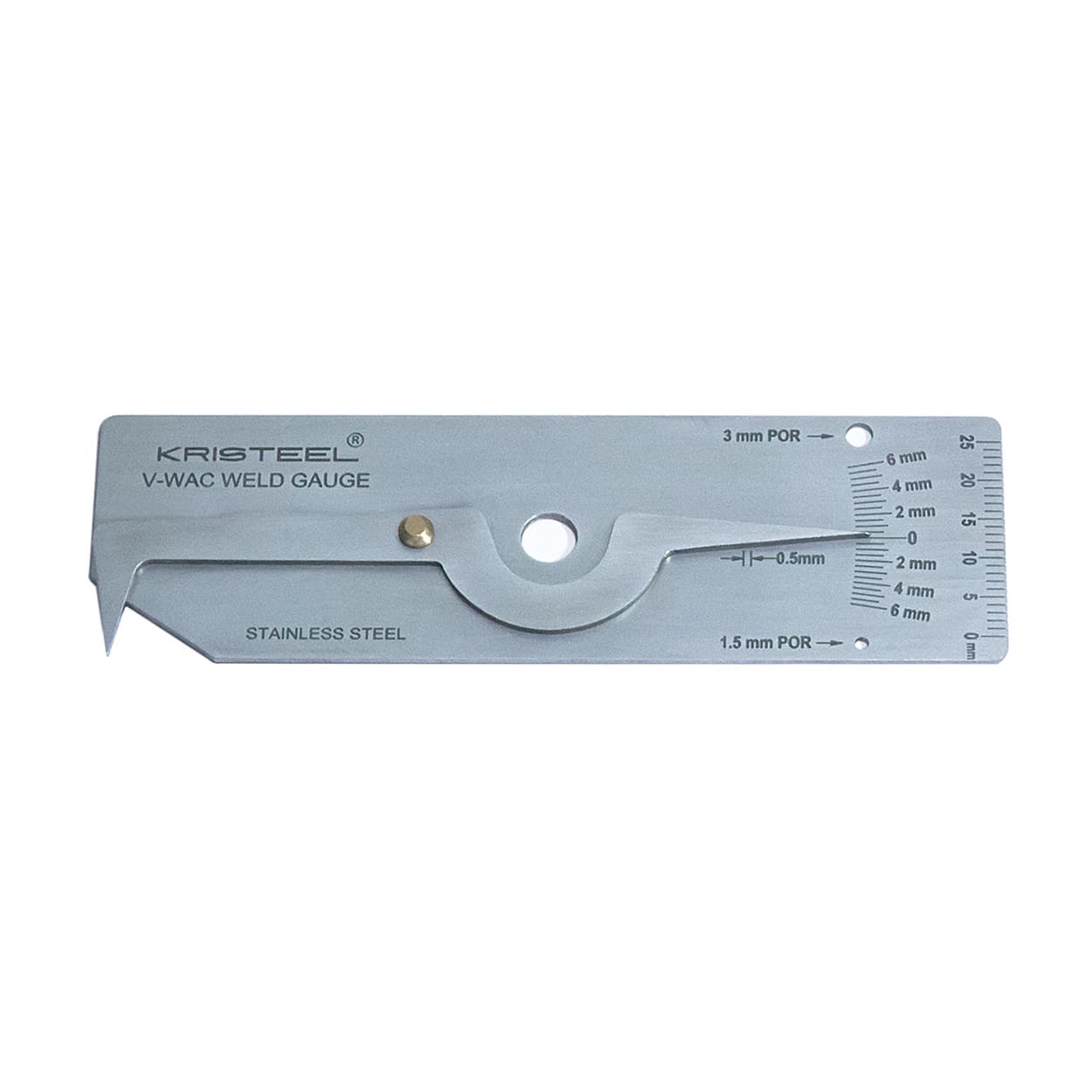 Kristeel VWWG-M 0 - 6 mm V Wac Welding Gauge (Metric Type),